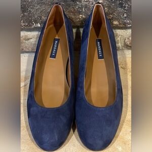 MARGAUX NAVY BLUE SUEDE FLATS, SZ 37.5 ~ SZ 7.5 US